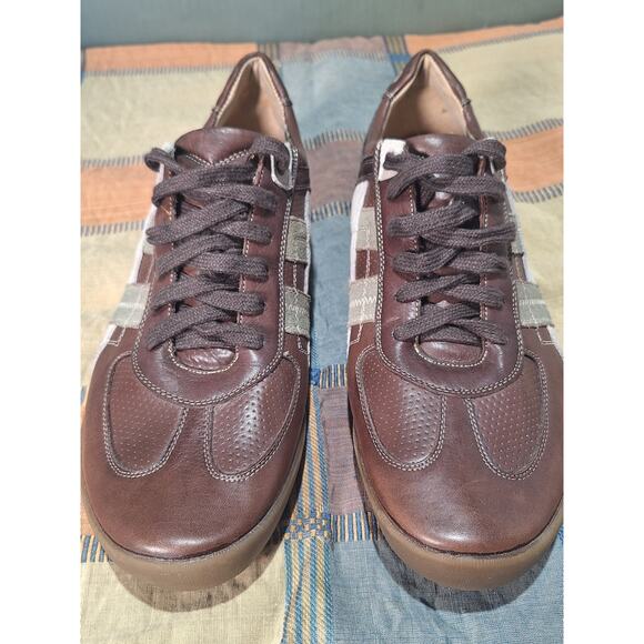 Steve Madden Zeale Brown Leather Casual Sneakers Mens Size 10 NOS 2010 main image 5